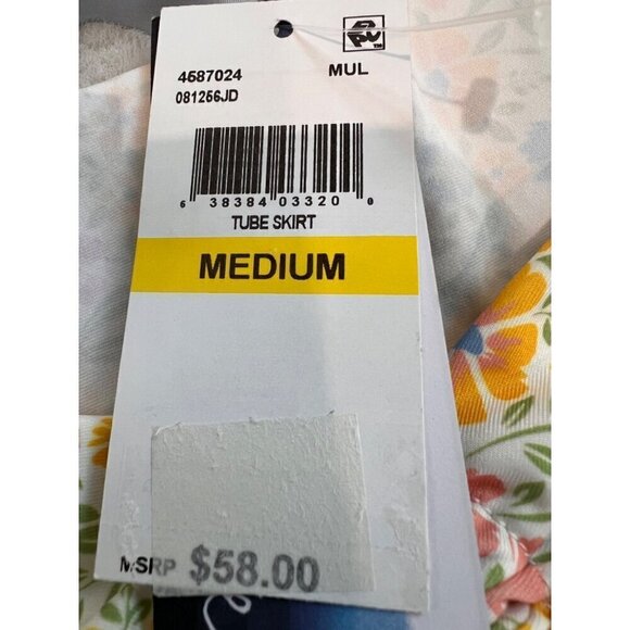 New Isabella Rose Women's Size M Homegrown Floral Swim Tube Skirt - Picture 8 of 9